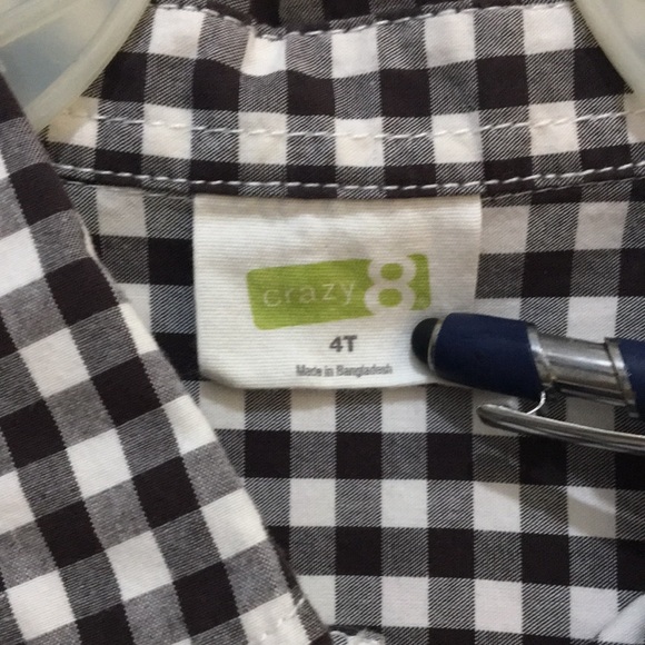 Crazy 8 Long Sleeve Multi-Check Button-Down Shirt Sz - Picture 2 of 4